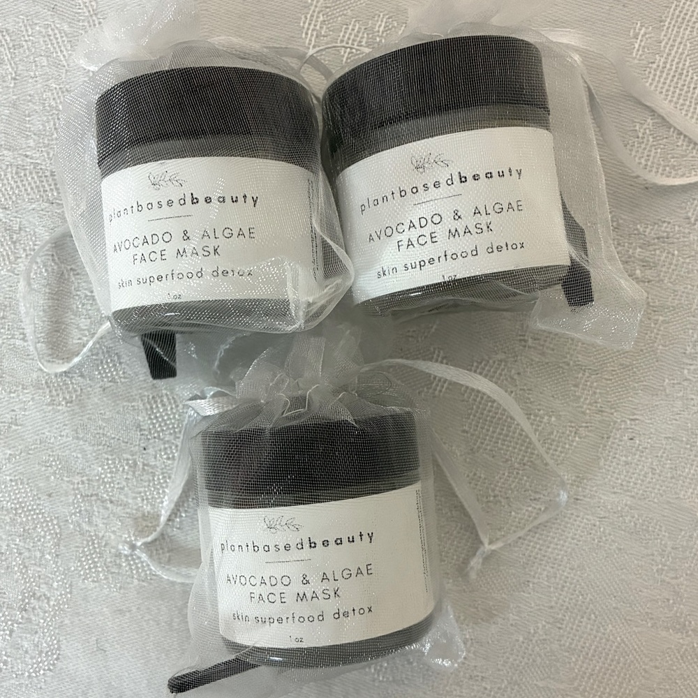 Plant Based Beauty Avocado & Algae Face Mask - Powder - 3 Bottles